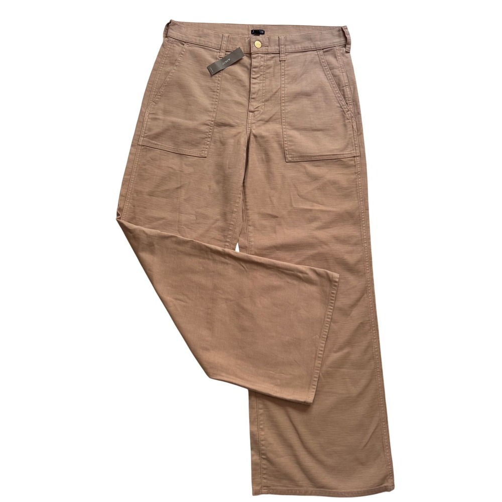 J.Crew Womens Wide Leg Patch Pocket Pants Tan Khaki CI936 Size‎ 29 NWT